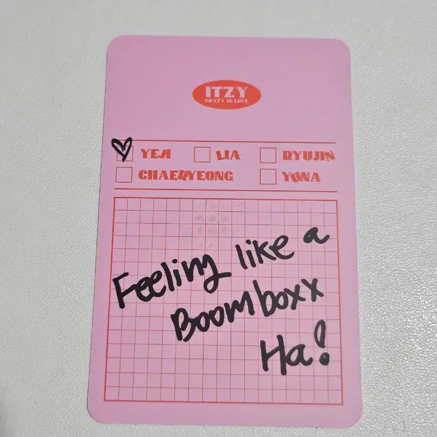 잇지 ITZY 예지 crazy in love 포카