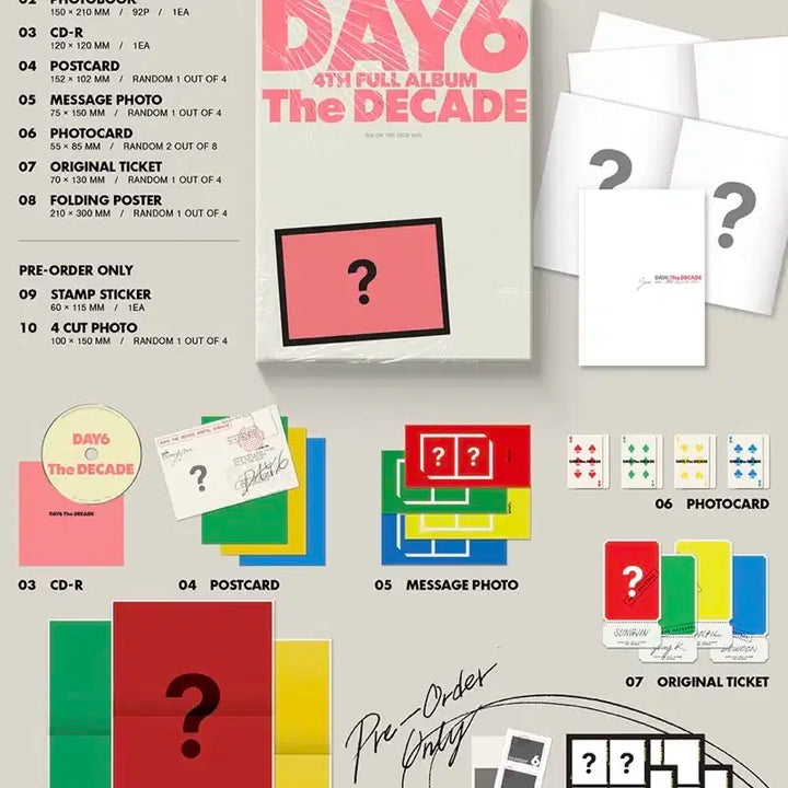(미개봉 새상품)DAY6 The Decade 앨범(네컷 미포함)