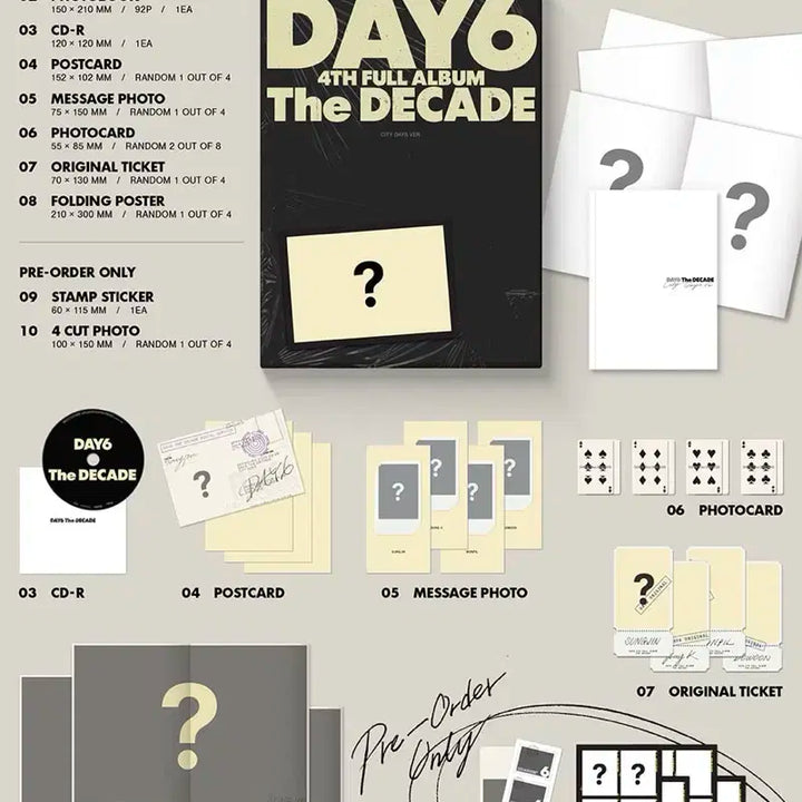 (미개봉 새상품)DAY6 The Decade 앨범(네컷 미포함)