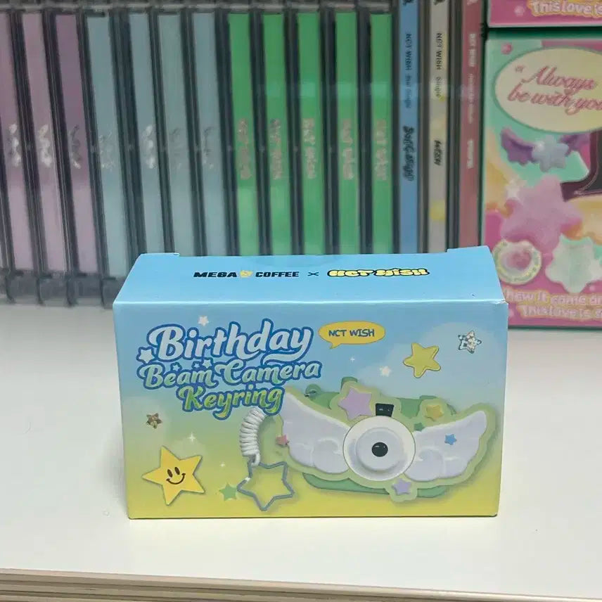 미개봉 메가커피 엔시티위시 듀듀 생일 빔카메라키링