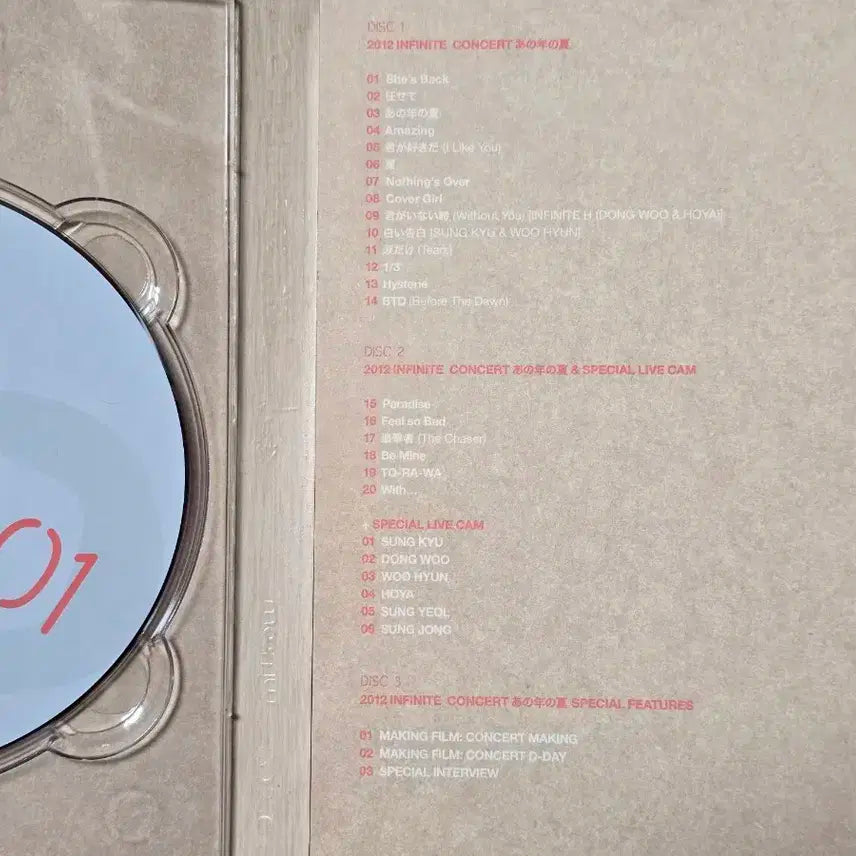 인피니트 그해여름 콘서트 DVD 일본판