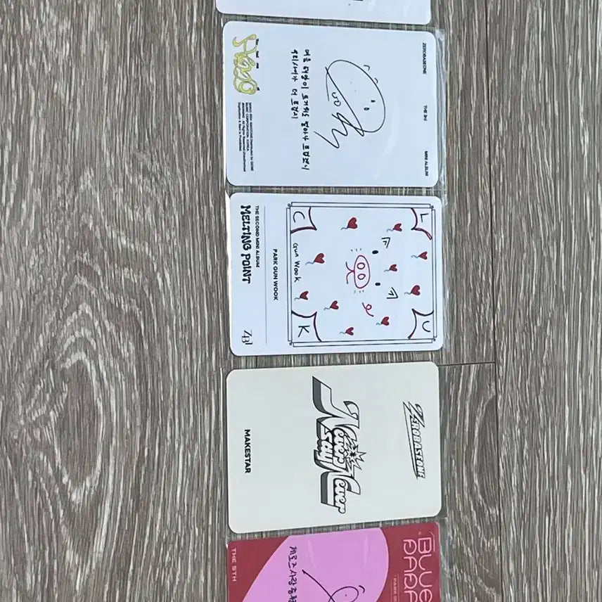 제로베이스원 박건욱 포토카드 총 5장 일괄 판매