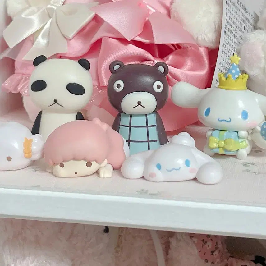 산리오 엎드린 피규어, 아란지아란조, 시나모롤 생일 피규어 일괄