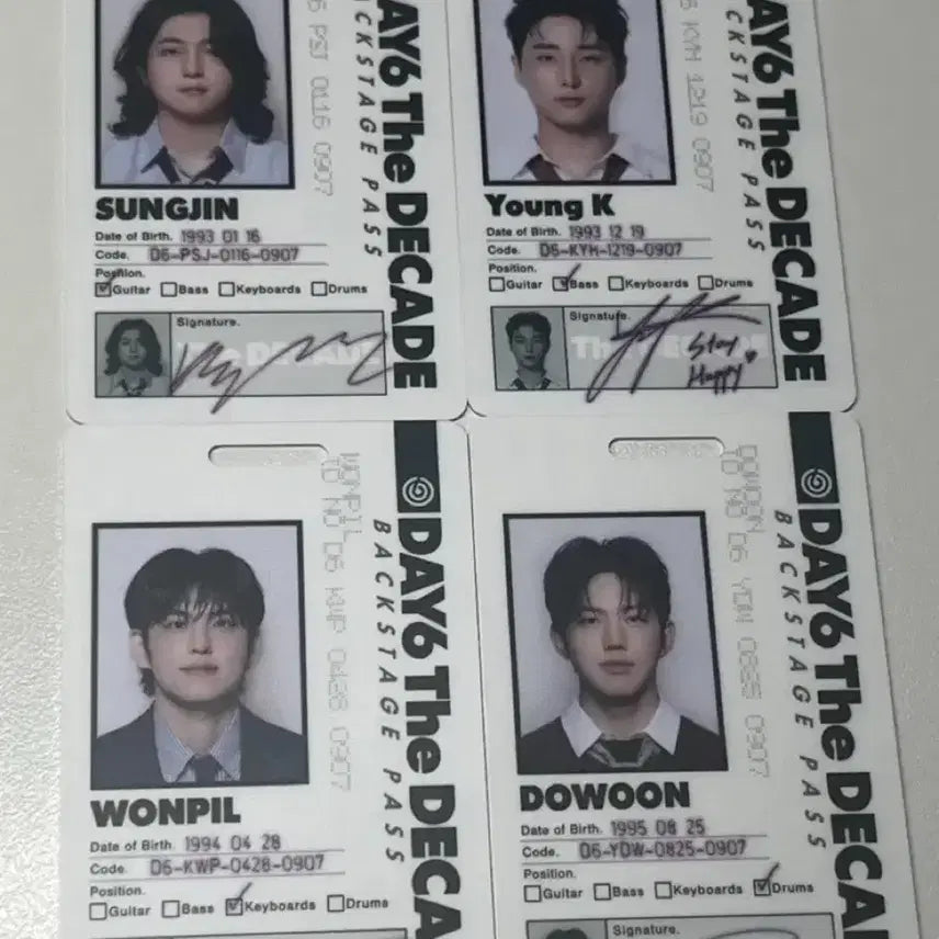 데이식스 아이디카드 일괄