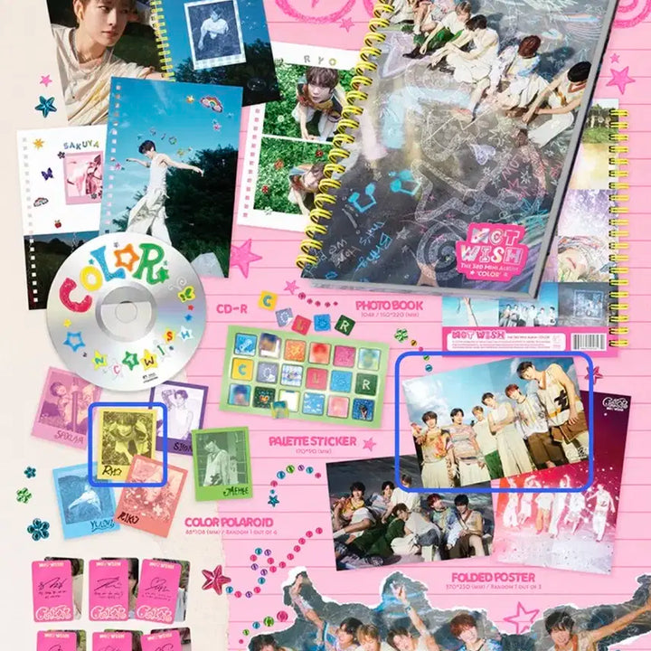 [위시] 미니 3집 COLOR (Photobook Ver.) 개봉앨범양도