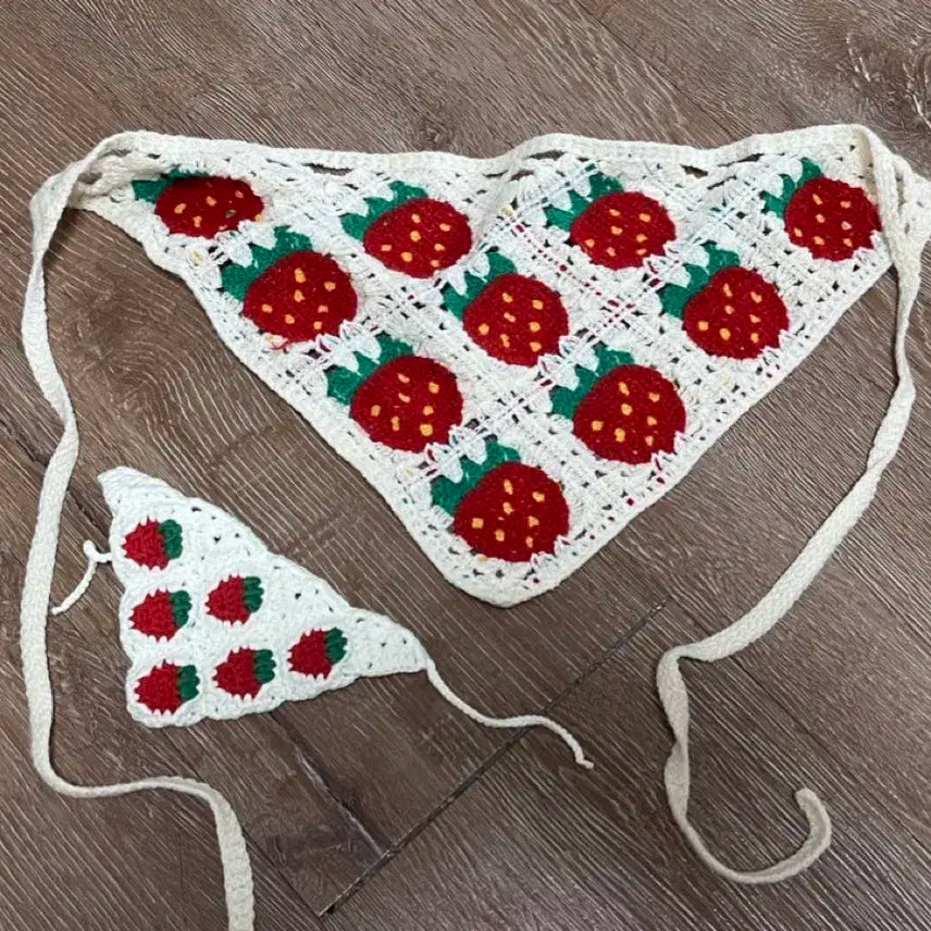 아이돌 팬싸템 딸기 헤어스카프 인형 소품 일괄