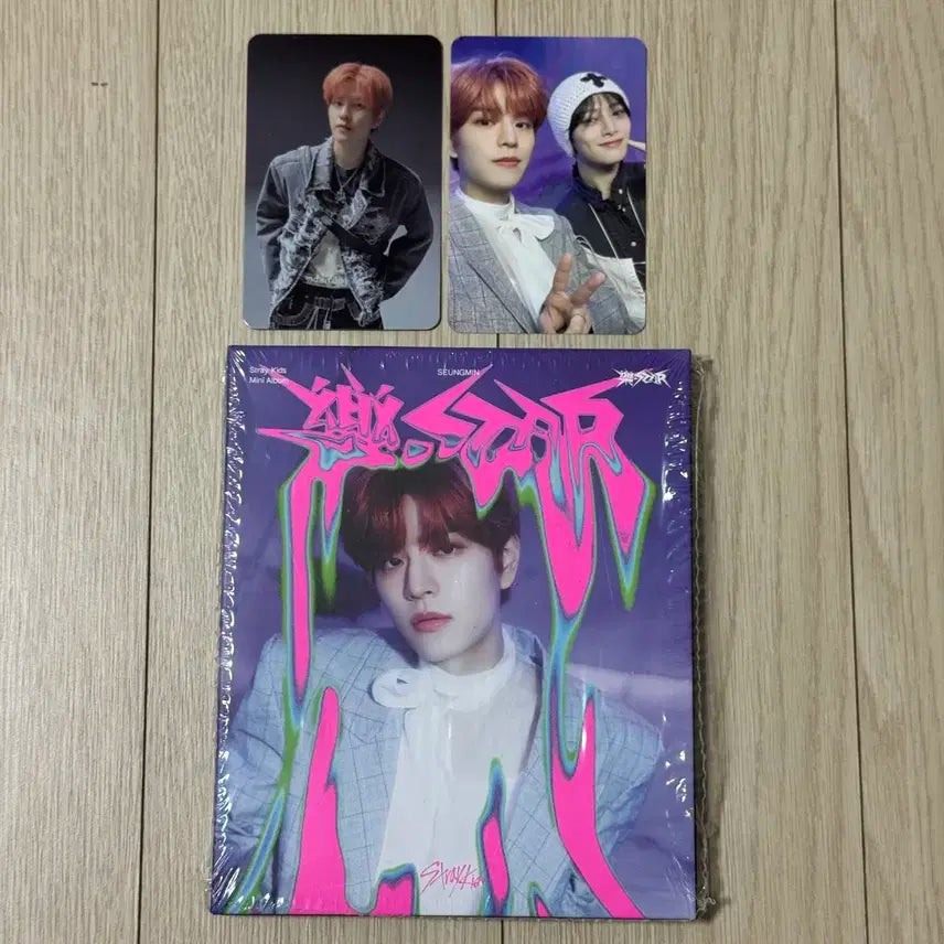 스트레이키즈 승민 락스타 포스트카드 버전 앨범 개봉 + 포카 2장