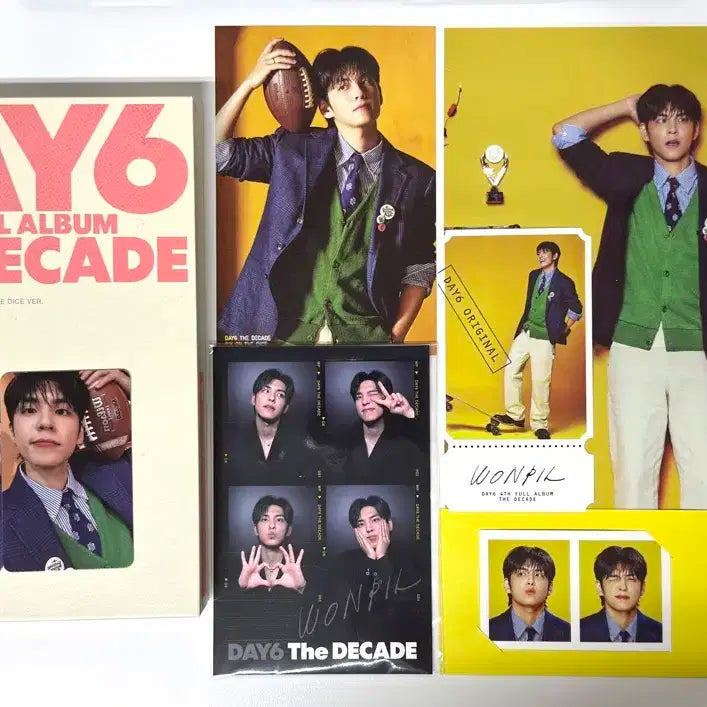 데이식스 더데케이드 개봉 앨범 다이스버전 원필 풀세트 포카 증사 네컷
