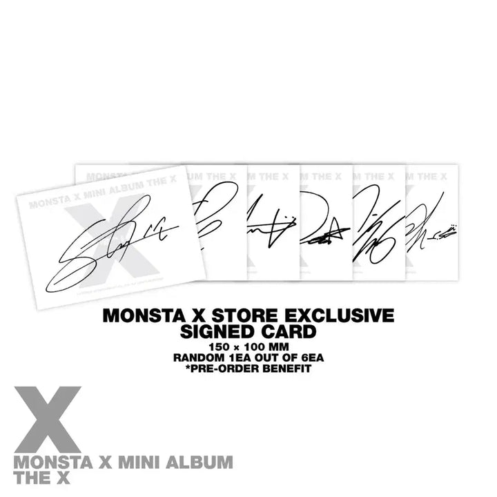 몬스타엑스 더 엑스 The X 앨범 민혁 싸인 카드
