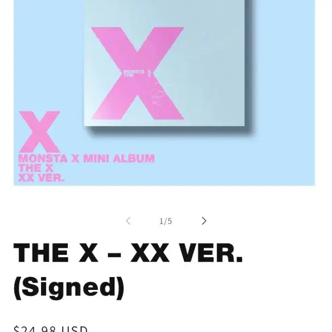 몬스타엑스 더 엑스 The X 앨범 민혁 싸인 카드