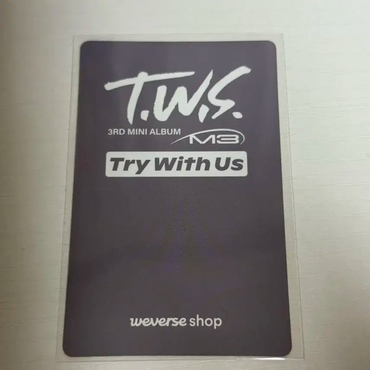 투어스 지훈 TWS 한지훈 포카 try with us 위버스