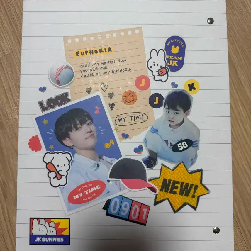 방탄소년단 정국 팀쿠키 포카 A4 바인더