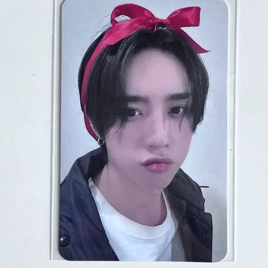 더보이즈 선우 미니레코드 양면 손하트 리본 포카