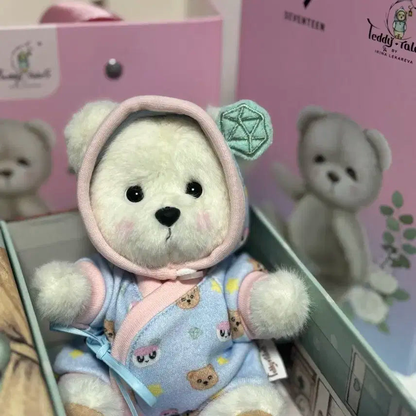 테디테일즈 세븐틴 콜라보 한정판 봉봉베어 xs 키링