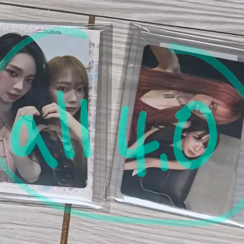 에스파 카리나 지젤 워너뮤직 유닛 포토카드 2장 일괄