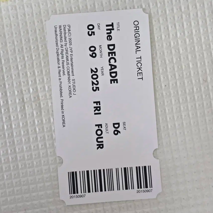 the decade 포토티켓 원필
