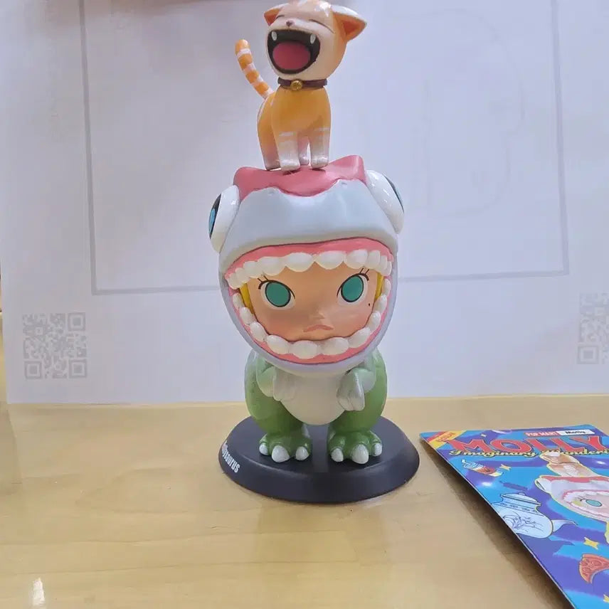 Molly 팝마트 몰리 공룡 피규어 + 고양이 장식