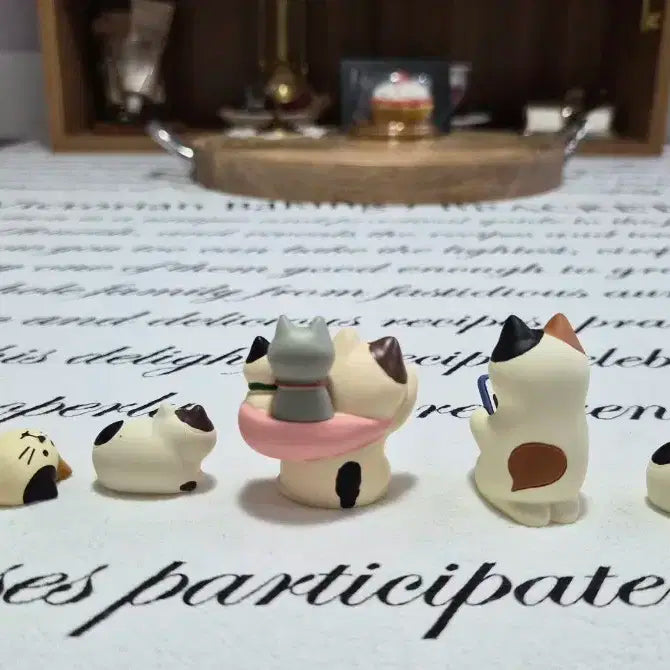 고양이 가족 피규어 5종 세트