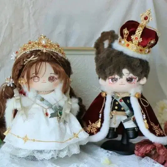 왕관 인형 커플 세트 20깅옷 20cm 인형옷 대관식 의상 일괄