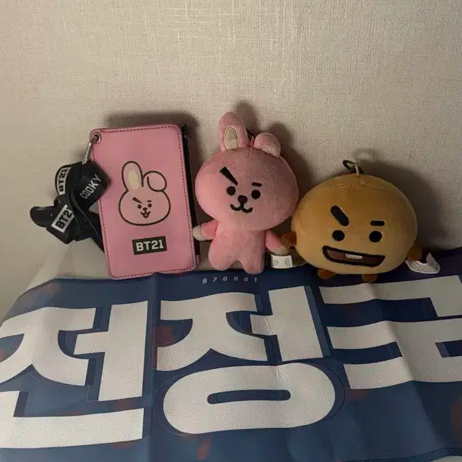 BTS BT21 방탄소년단 인형, 슬로건, 지갑 일괄 양도