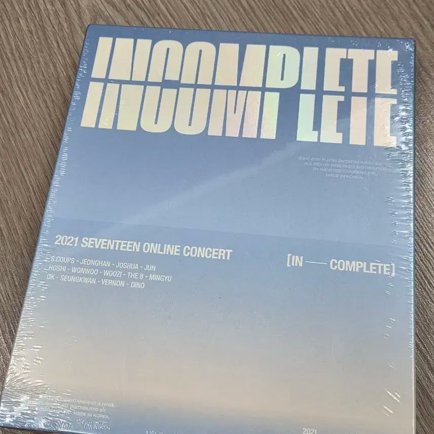 세븐틴 인컴플릿 DVD 미개봉품 운포