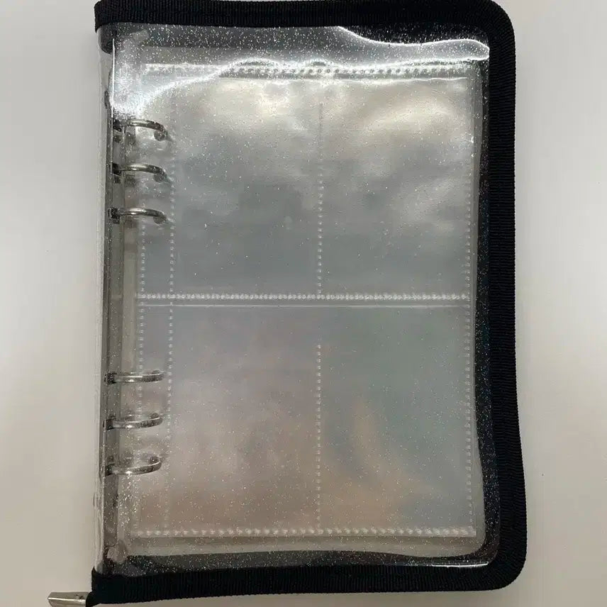 블랙 글리터 6공 포카바인더 4포켓