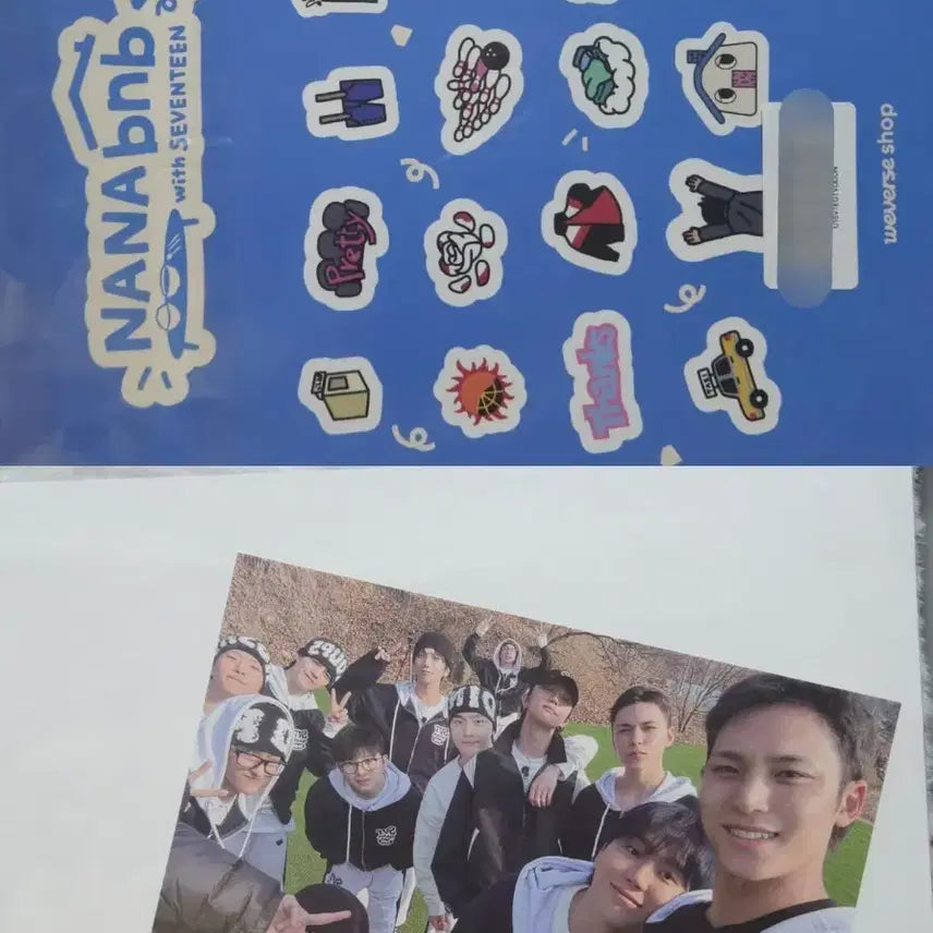 세븐틴 나나민박 VOD 특전 양도 스티커 엽서