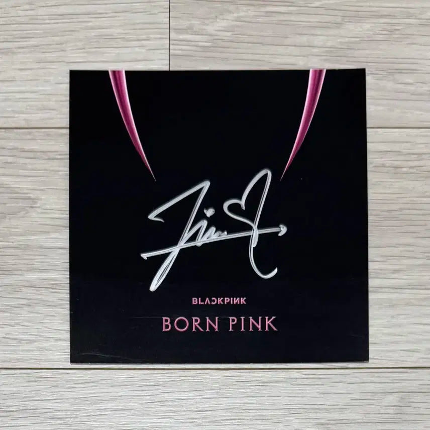 블랙핑크 지수 본핑크 친필 사인