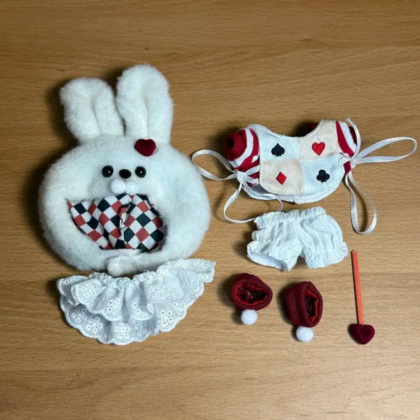 10cm 인형 옷 솜깅 토끼 모자
