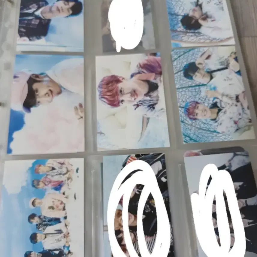 (6장 일괄) 방탄 윙즈콘 미니 포카 진 슈가 RM 제이홉 단체 BTS