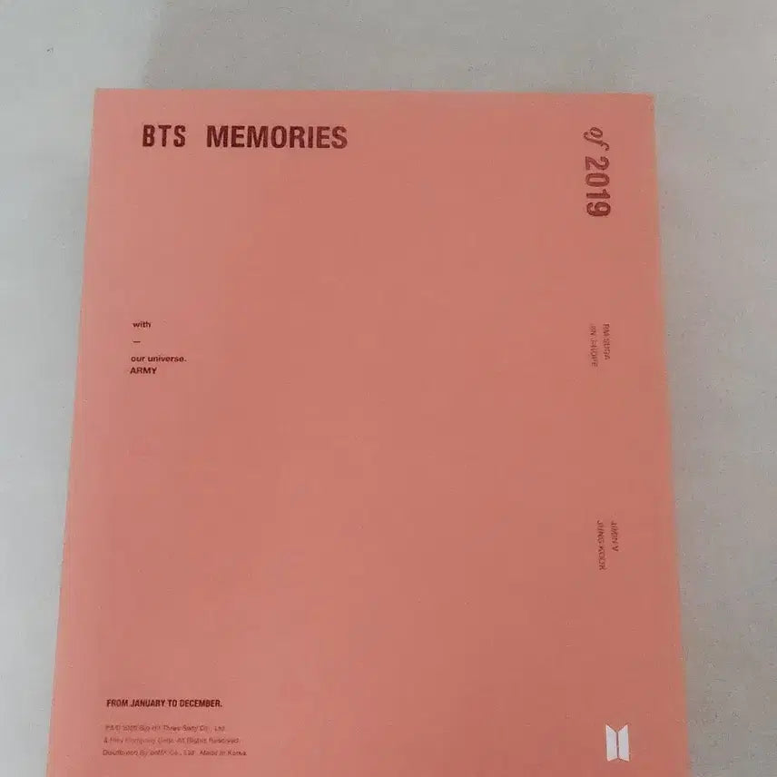 방탄 2019 메모리즈 DVD (석진 포카)