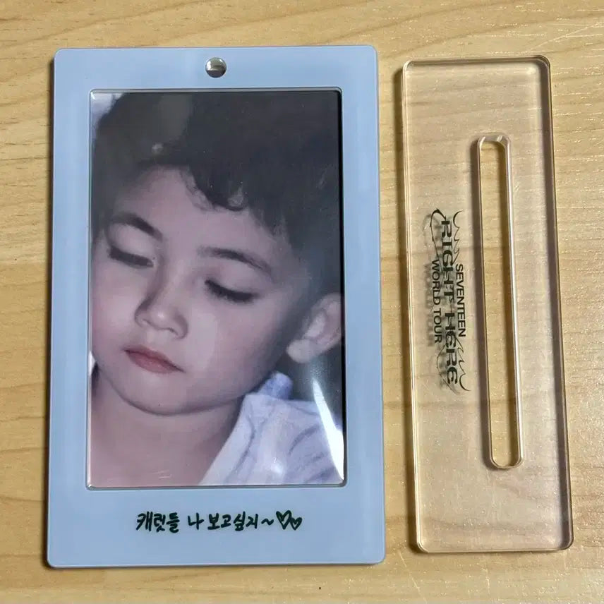 세븐틴 정한 고양콘 아크릴 포토카드 스탠드 홀더