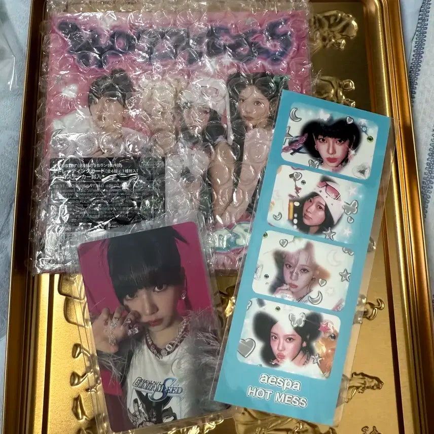 에스파 핫메스 포스터 버전 카리나 포카 특전 포함