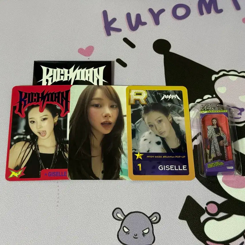 에스파 지젤 리치맨 팝업 포카+키링