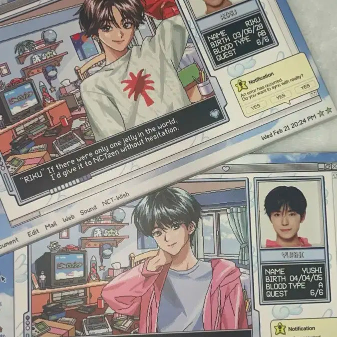 엔시티 위시 리쿠 유우시 로그인 엠디 엽서세트