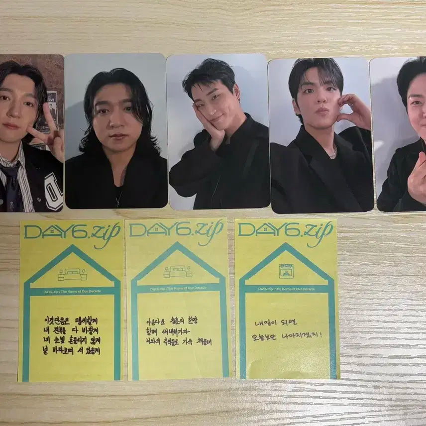 데이식스zip 팝업 포카,컨페티, 데니멀즈 팝업 포카 세트