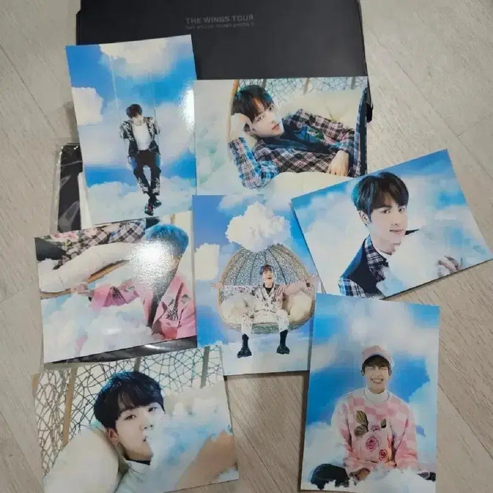 새상품)  BTS 윙즈콘 티켓 앨범 + 멤버 포토카드 세트 판매합니다