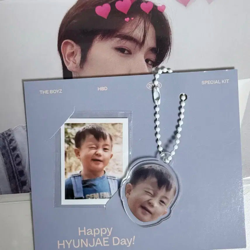 더보이즈 현재 생일키트 아기 키링, 증명사진 + 엽서 5종