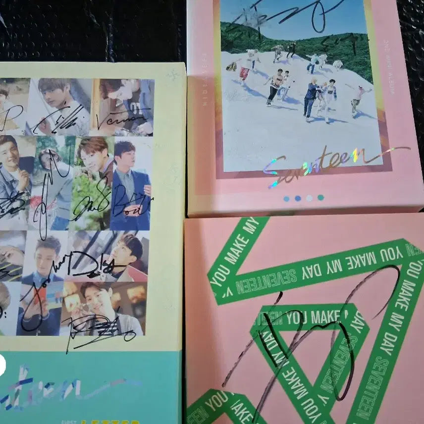 세븐틴 싸인앨범 일괄 letter +boys be+ make my day