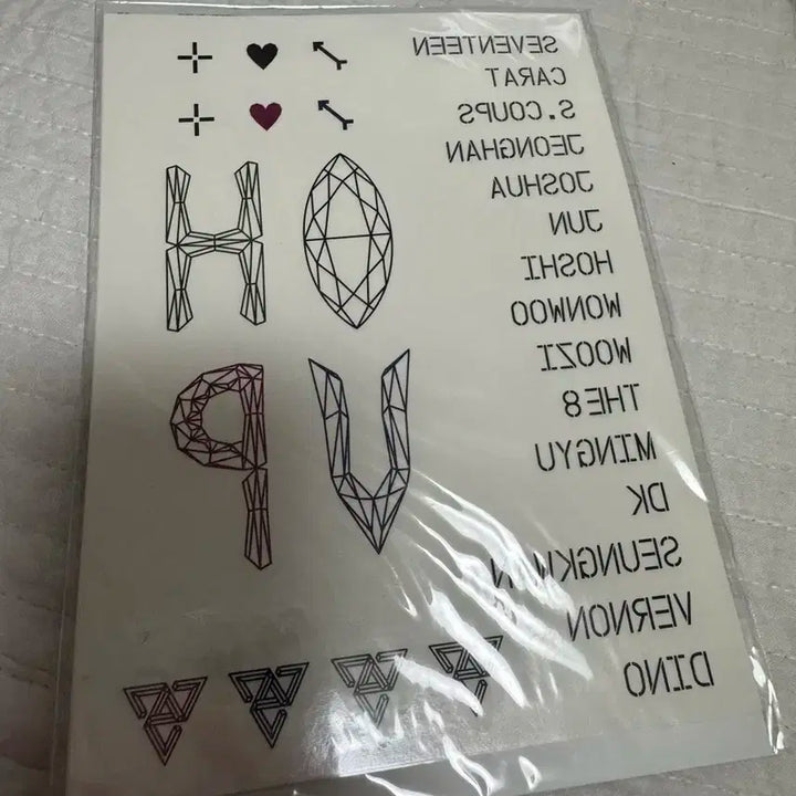 세븐틴 아이디얼컷 타투스티커