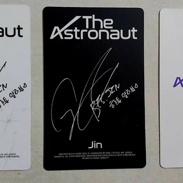 BTS The Astronaut 진 포토카드