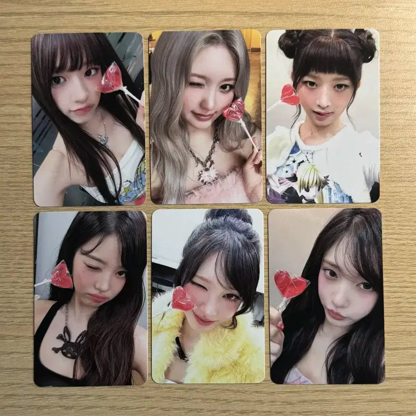아이브 메이크스타 하트사탕 미공포 포카 세트 양도