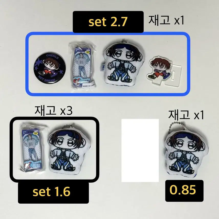 천러 팝업 가챠 핀버튼 미니어쳐키링 미니쿠션키링 아크릴스탠드 포카 nct