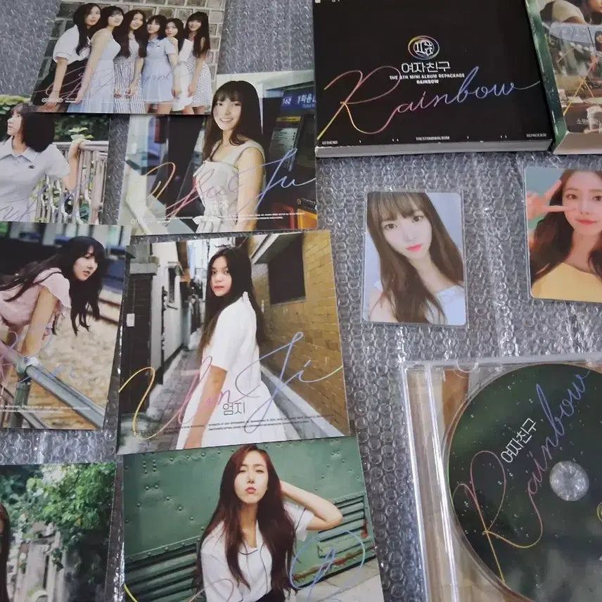 여자친구 여름비  rainbow  신비 유주 엄지 싸인앨범 +포토카드