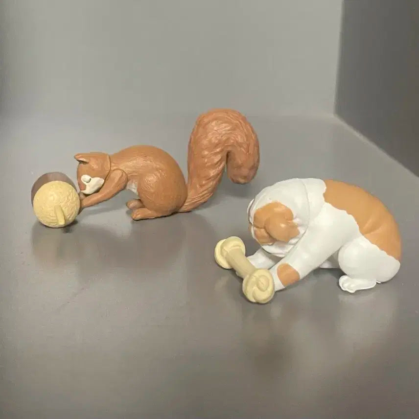 (일괄) 강아지 다람쥐 가챠 피규어