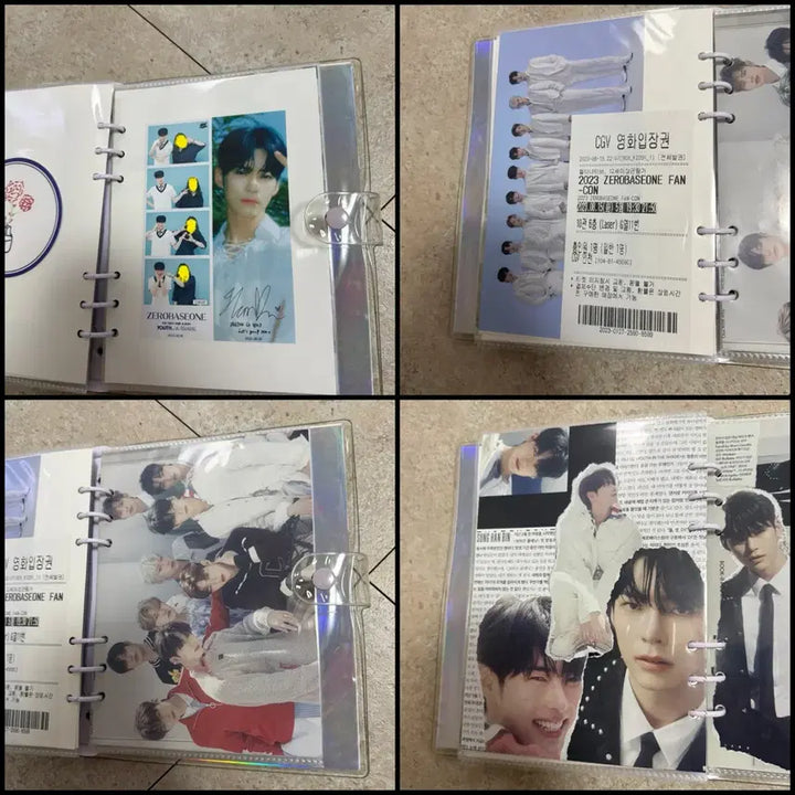 제로베이스원 데뷔앨범 성한빈 포토카드 스크랩북