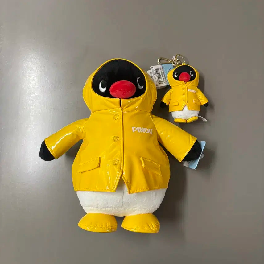 정품 핑구 우비 중형인형 & 키링 세트(새상품)
