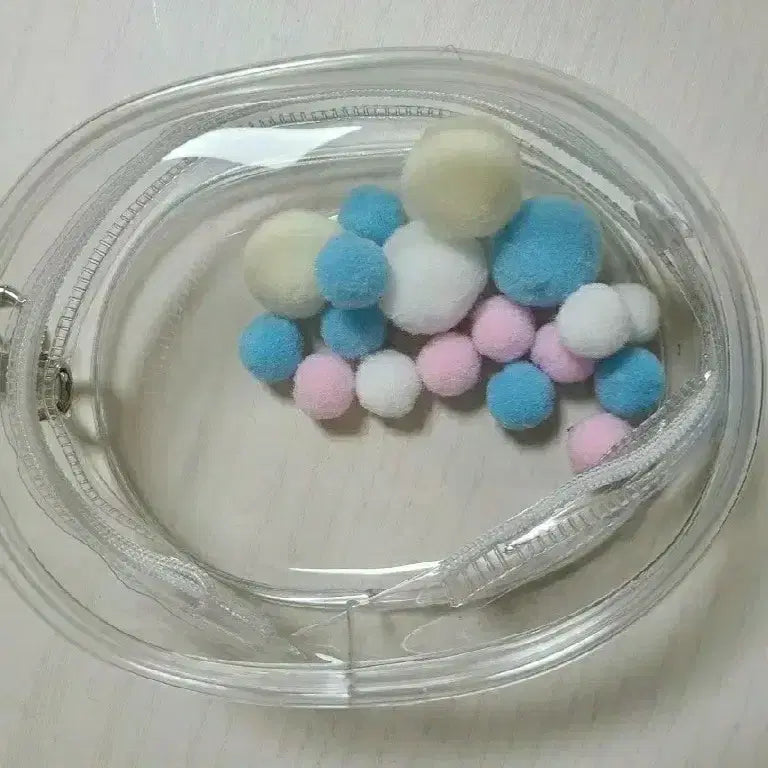 10cm 투명 인형 파우치 키링