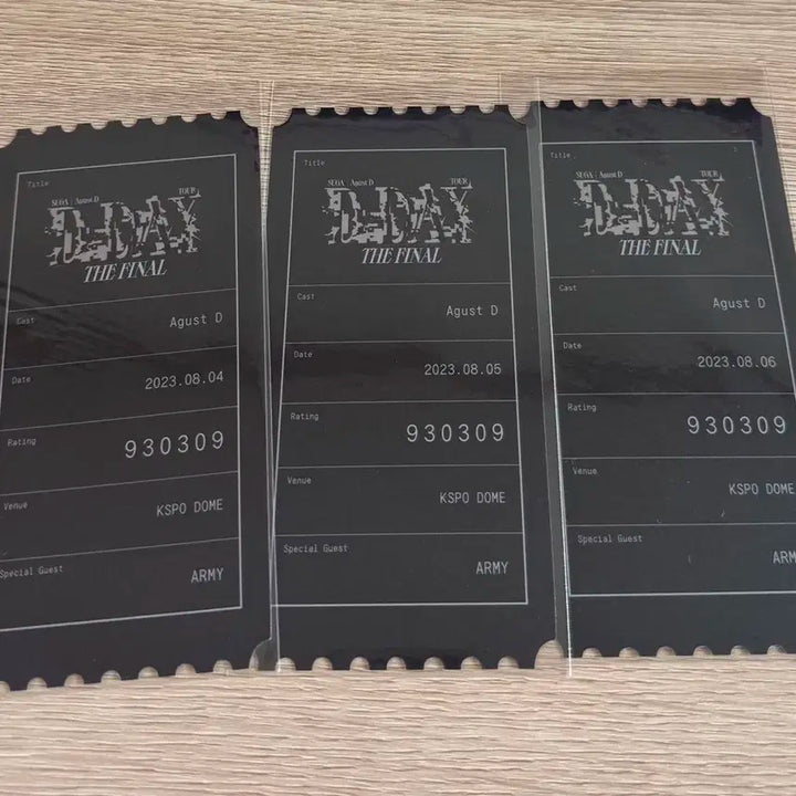 방탄소년단 BTS SUGA 슈가 디데이콘 랜야드, 포카, 오리지널 티켓