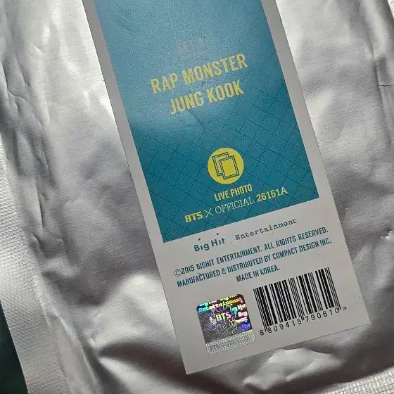 방탄소년단 취머터(머스터2) 정국이 인화사진세트